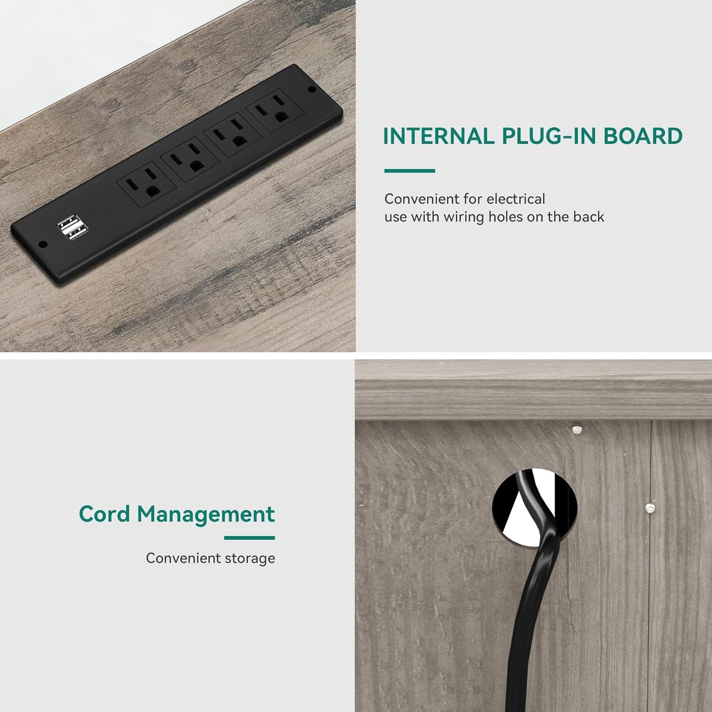 YITAHOME TV Stand for 75/80 Inch TV, Farmhouse Entertainment Center with Storage, 70 Inch TV Cabinet with Drawers and Power Outlet, TV Console for Living Room (Grey Oak)