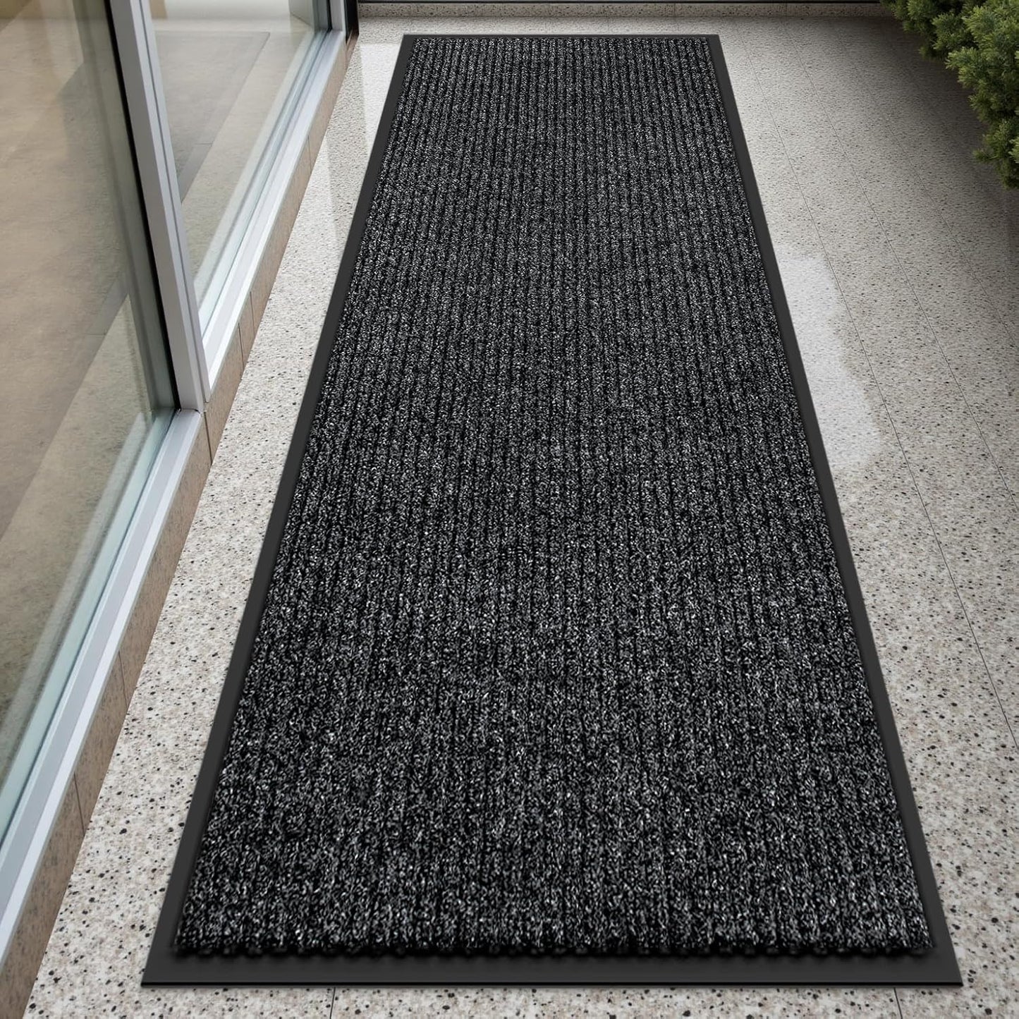 Vicwe Indoor Outdoor Door Mat, 3'x6' Heavy Duty Front Door Mat, Non-Slip Washable Doormats Entrance Mats, Dirt Resistant and Absorbent Doormat, Commercial Outdoor Entrance Floor Mat for Home Office