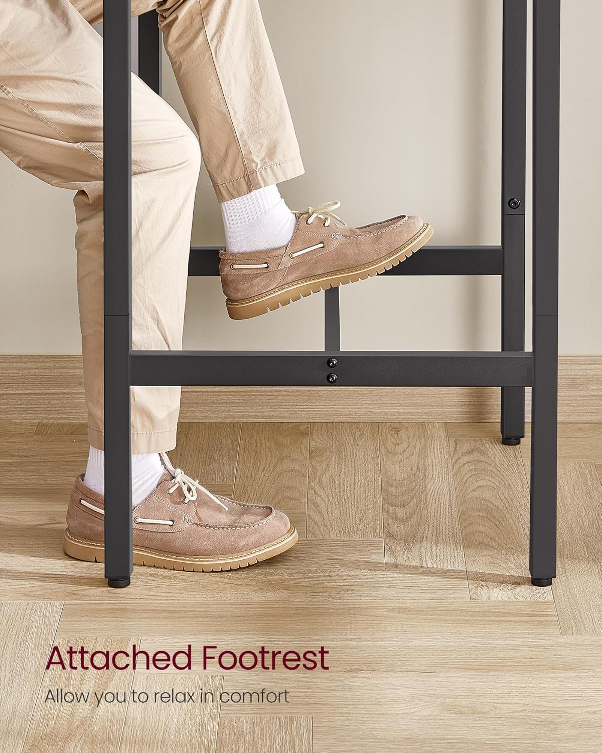 VASAGLE Bar Table, Small Kitchen Dining Table, High Top Pub Table, Height Cocktail Table for Living Room Party, Sturdy Metal Frame, 23.6 x 23.6 x 36.2 Inches for Narrow Spaces, Vintage White and Black