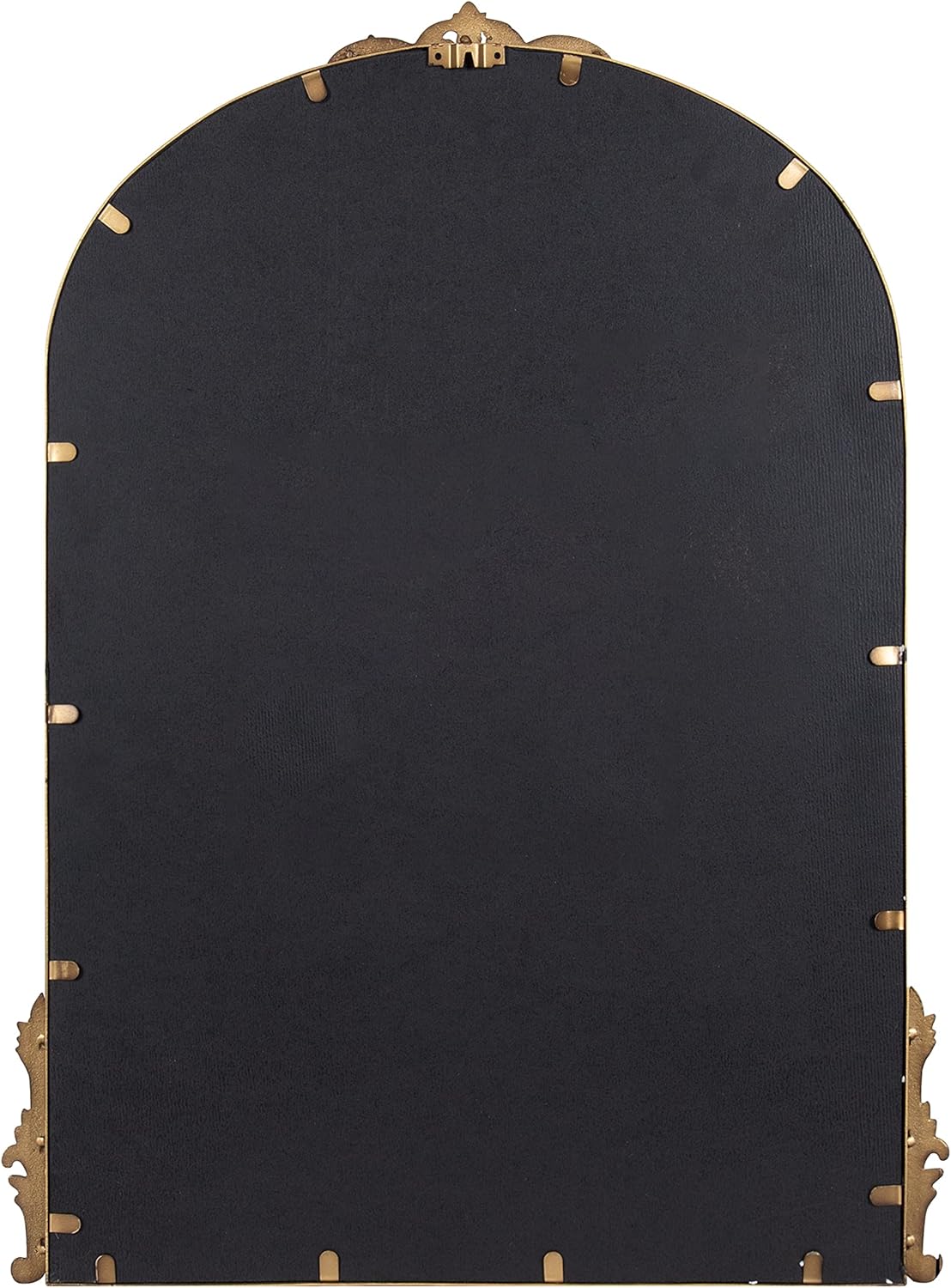 Kate and Laurel Myrcelle Traditional Arched Mirror; 25 x 33; Gold; Decorative Large Arch Mirror with Ornate Garland Detailing Along The Crown and Edges of The Frame