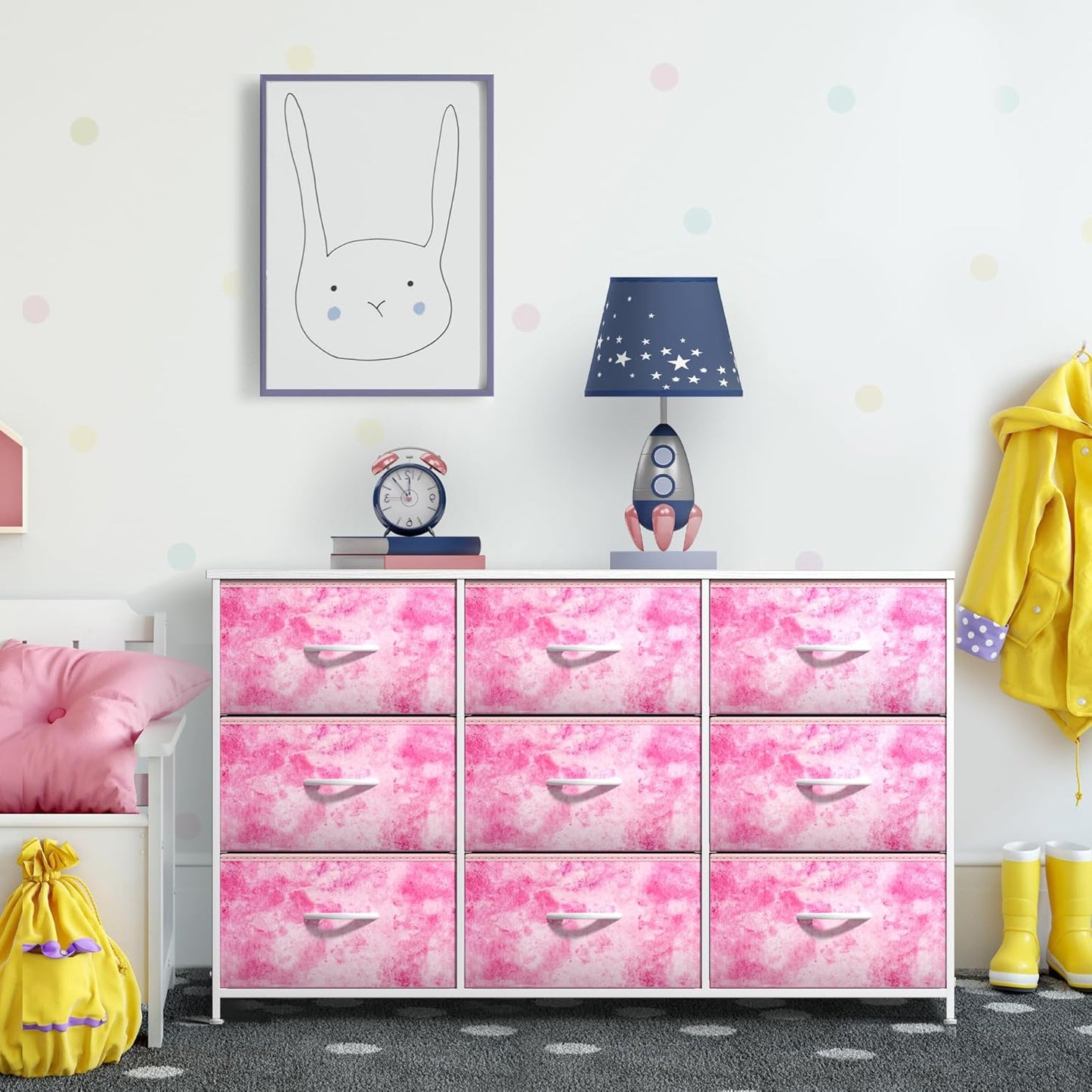 Sorbus Kids Dresser with 9 Drawers - Storage Unit Organizer Chest for Clothes - Bedroom, Kids Room, Nursery, & Closet