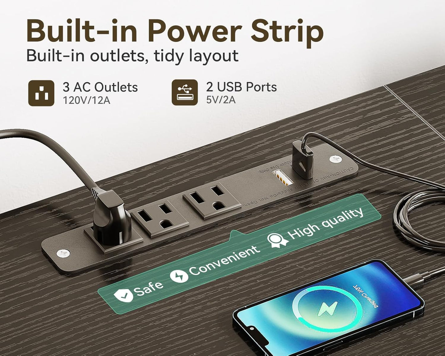 Casaottima 71" TV Stands for 43, 50, 55 Inch TV Entertainment Center with LED Lights and Power Outlets, TV Stand for Living Room with 5 Fabric Drawers & Shelf, TV Console Cabinet for Bedroom, Black