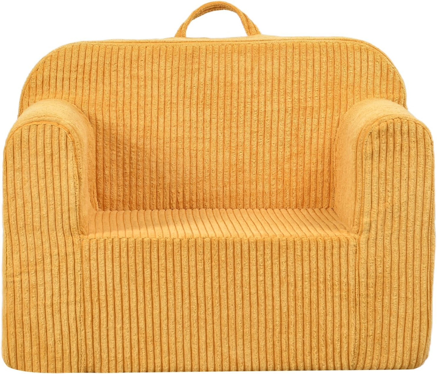 Getifun Kids Sofa, 2-in-1 Comfy Toddler Couch,Soft Sherpa Fold Out Toddler Chair for Boys and Girls (Yellow)