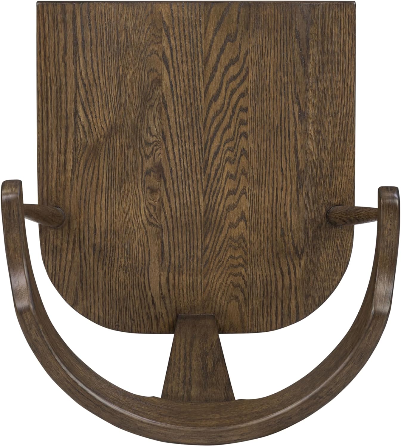 Poly & BARK Mid Century Modern Enzo Tundra Brown Dining Chair 2.0 – Solid Oak Wood Splat Back Chair, 18" Seat Height, 32" Tall – Stylish MCM Kitchen & Dining Room Chair