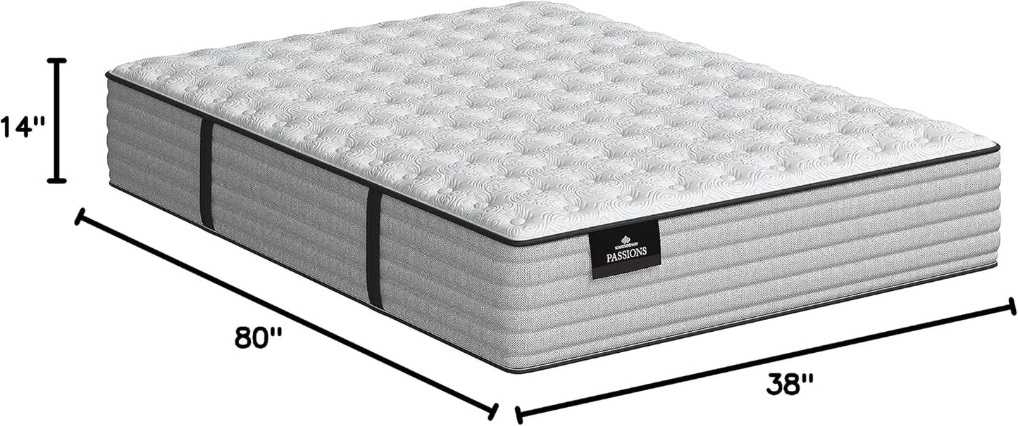 Kingsdown Passions Aspiration 14" Firm Hybrid Mattress, Twin XL,Tan