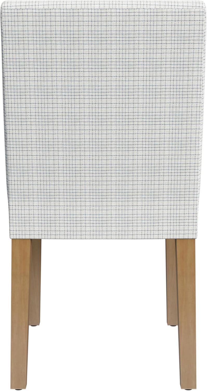 HomePop Home Decor |Classic Upholstered Parsons Dining Chairs |Decorative Home Furniture, Cream Mini Grid Pattern (Single Pack)