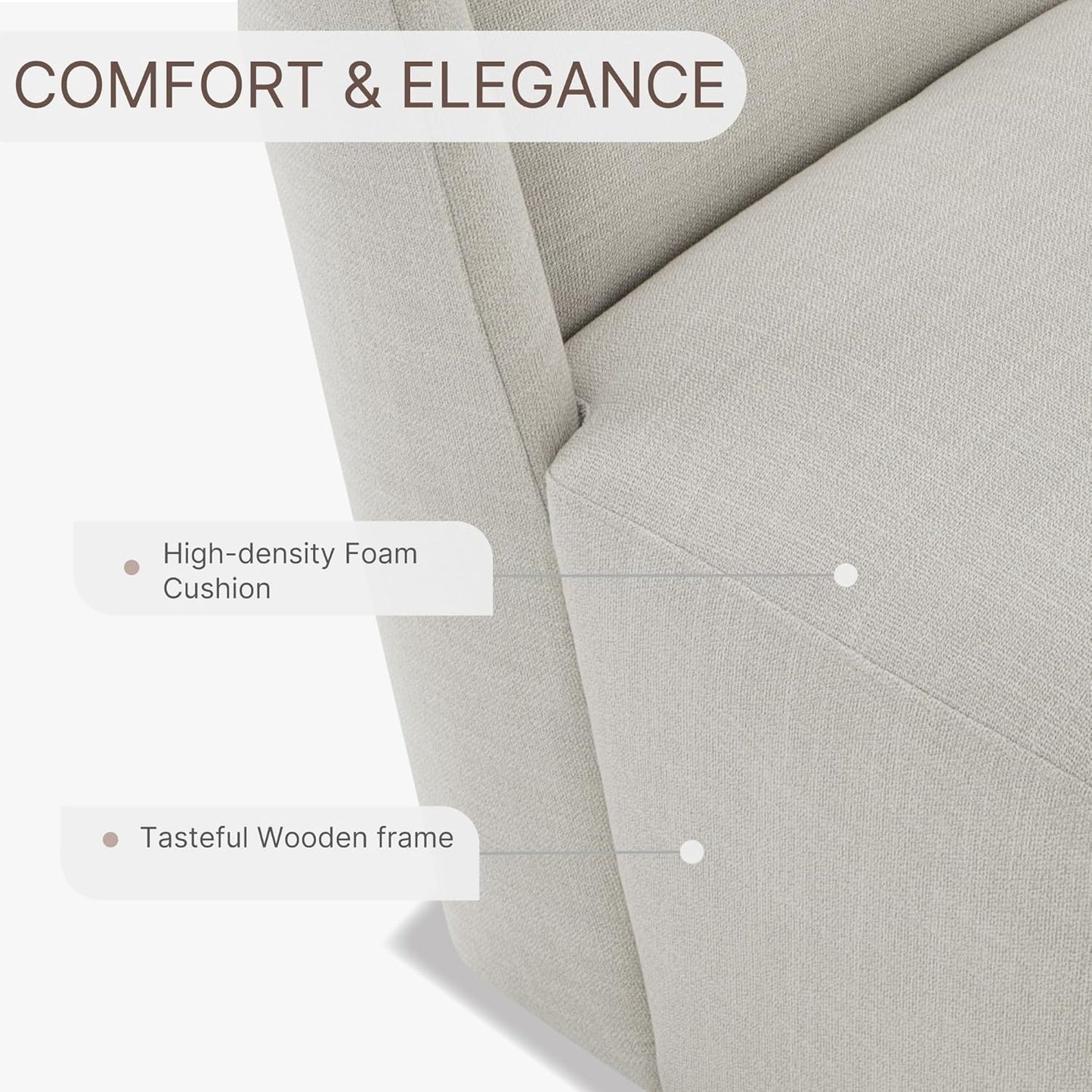 Dining Chairs with Casters No Assembly Upholstered Wingback Single Sofa Armless Deskchair for Bedroom Waiting Room Kitchen Diningroom