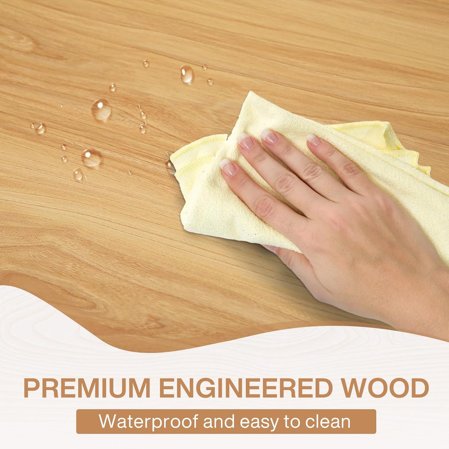 Tribesigns Farmhouse Dining Table for 6 People, 70.8-Inch Rectangular Wood Dining Table, Rustic Kitchen Table with Heavy Duty Metal Legs for Dining Room