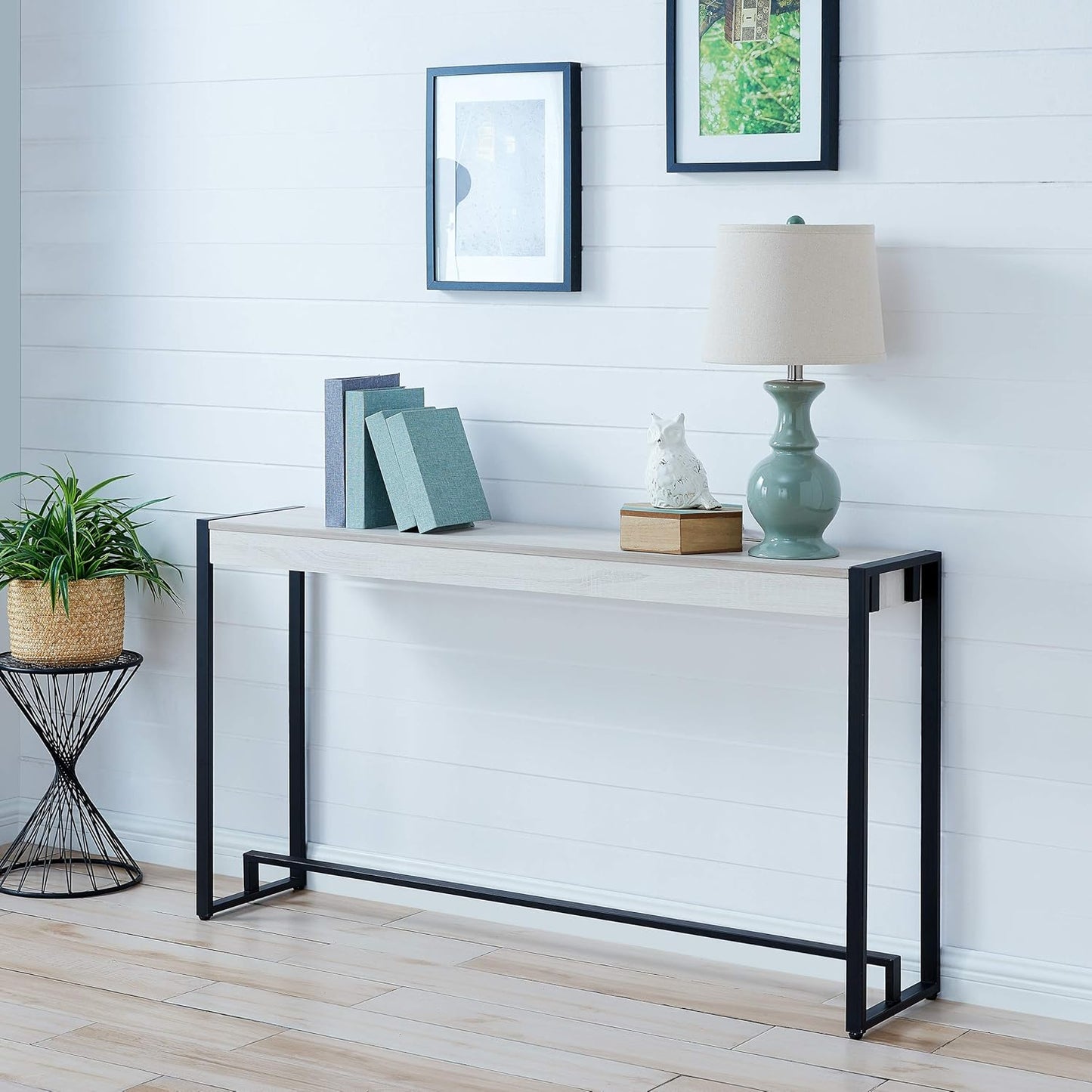 Holly & Martin Macen Console - Black with Distressed White