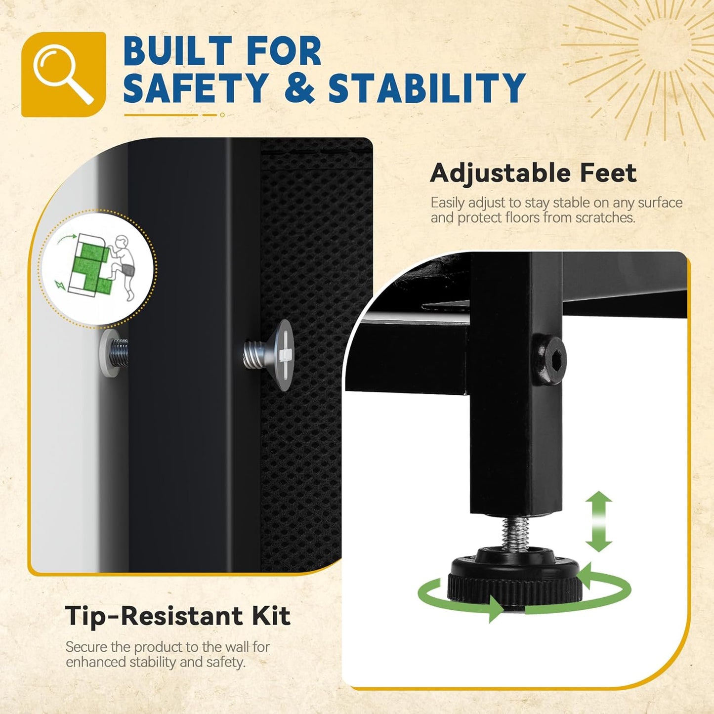 DWVO Fabric Dresser for Room, Tall Storage 8 Drawers, Black Dresser & Chest of Drawers, Storage Drawer Organizer for Closet, Living Room