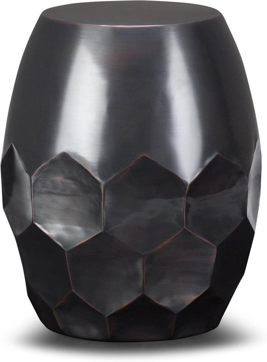 SIMPLIHOME Flanigan Industrial 16 inch Wide Metal Accent Side Table in Antique Copper, Fully Assembled for the Living Room and Bedroom