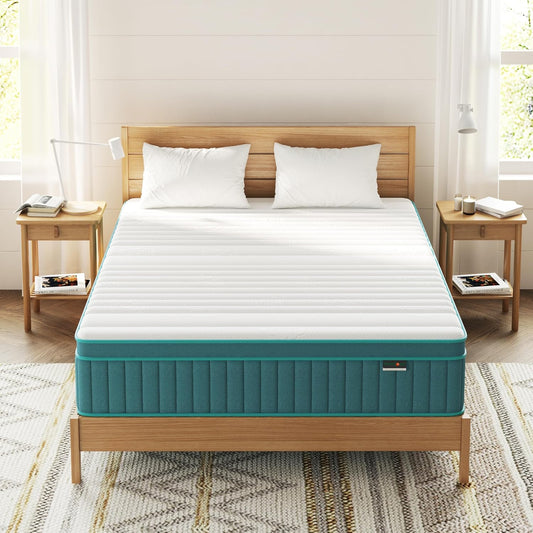 Firm Full Mattress, 14 Inch Cooling-Gel Memory Foam & Pocket Spring Hybrid Mattress,Firm Feel,Full Bed Mattresses in a Box, CertiPUR-US Certified
