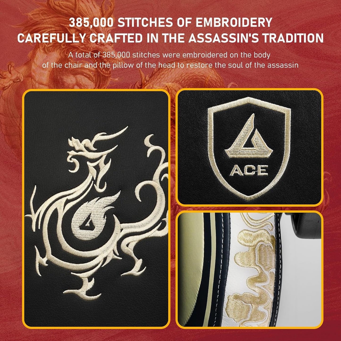 GTPLAYER Gaming Chair with Bluetooth Speakers and Footrest, Dragon Series Video Game Chair, Heavy Duty, Ergonomic, Esports Computer Office Chair, (Blackwhite)