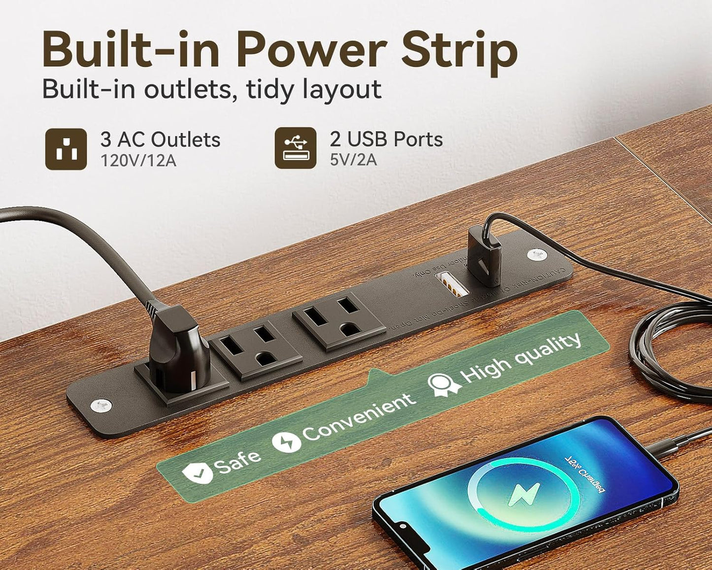 Casaottima 71" TV Stands for 43, 50, 55 Inch TV Entertainment Center with LED Lights and Power Outlets, TV Stand Living Room with 5 Fabric Drawers & Shelf, TV Console Cabinet for Bedroom, Rustic Brown