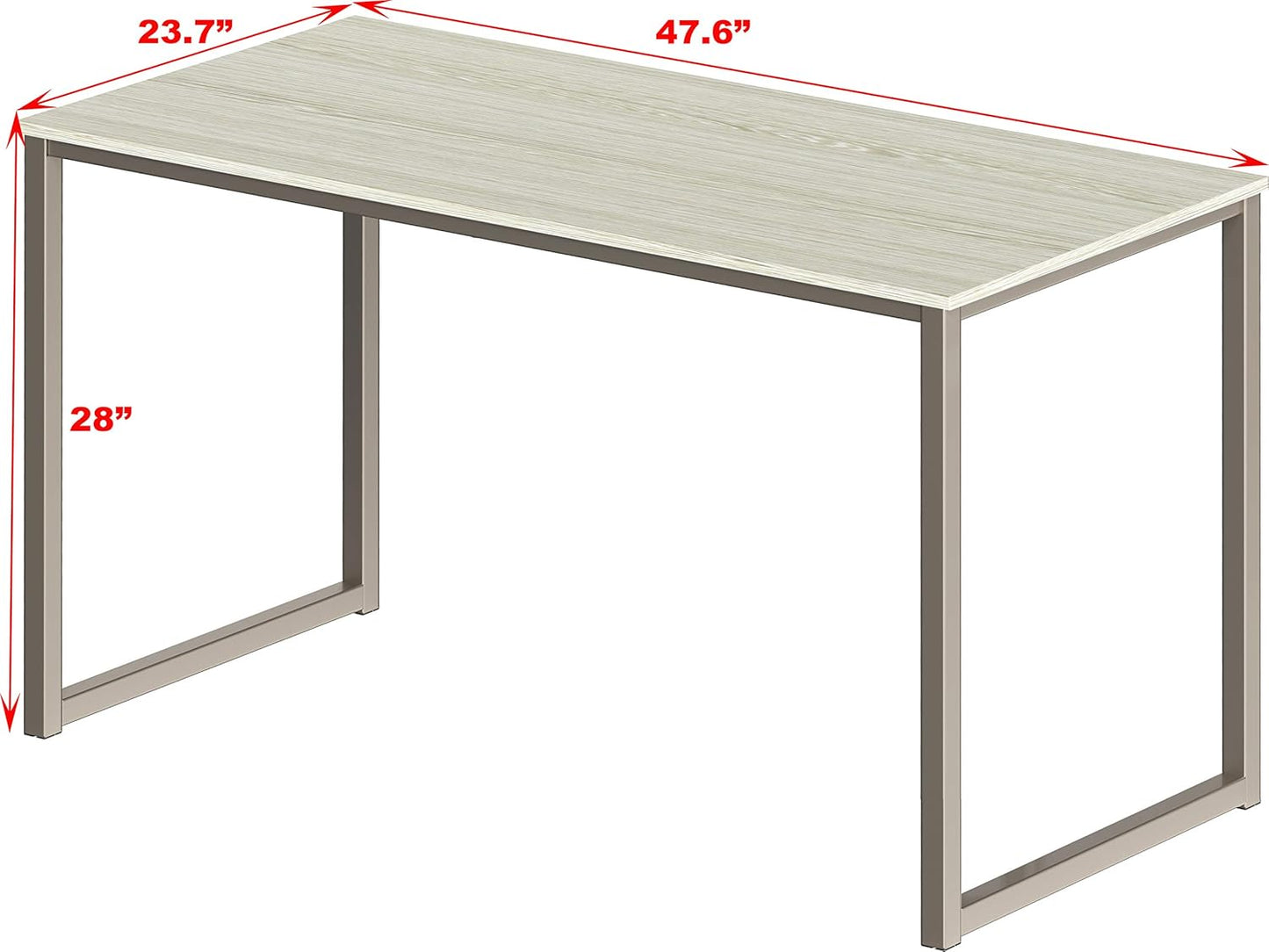 SHW Mission 48-Inch Home Office Computer Desk, Maple