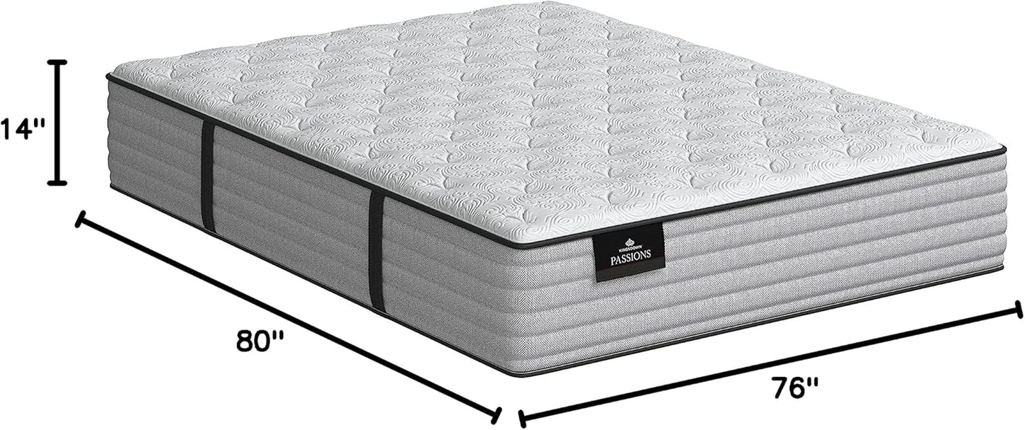 Kingsdown Passions Aspiration 14" Plush Hybrid Mattress, King, Tan