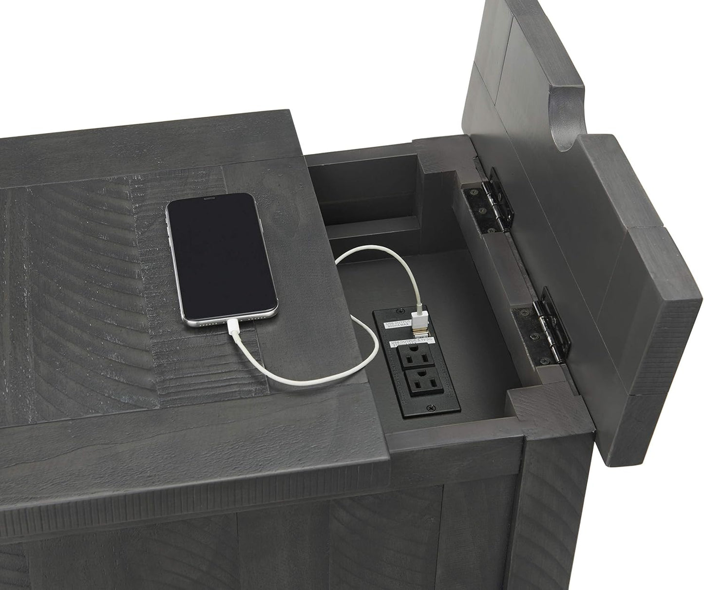 Martin Svensson Home Rustic Chairside Table, Grey