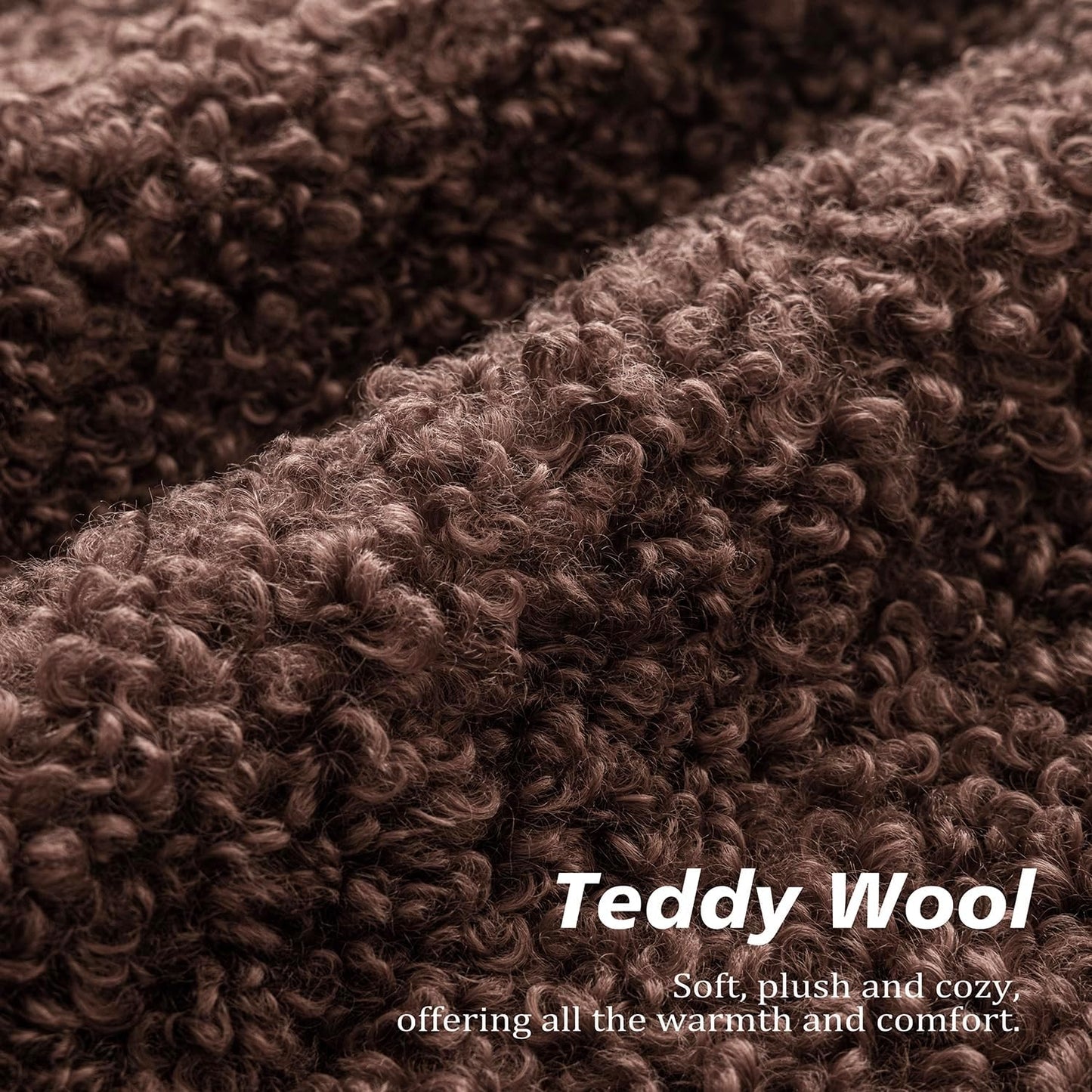 Foindtower 2 Pieces 16x16 Inch Red Brown, Faux Fur Throw Pillow Cover Accent Sherpa Furry Pillow Covers Fuzzy Soft Pillowcases Cozy Sheepskin Decorative Fleece Cushion Case for Bed Couch Living Room