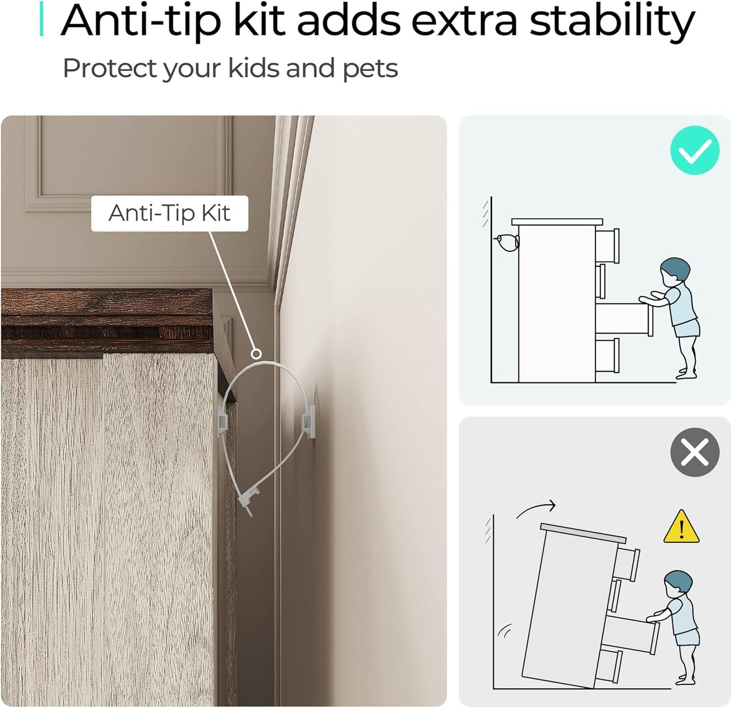 LINSY HOME Farmhouse 9 Drawers Dresser for Bedroom, Wood Bedroom Dresser Wide Chest of Drawers, French Country Storage Double Dressers Organizer for Closet, Living Room, Beige