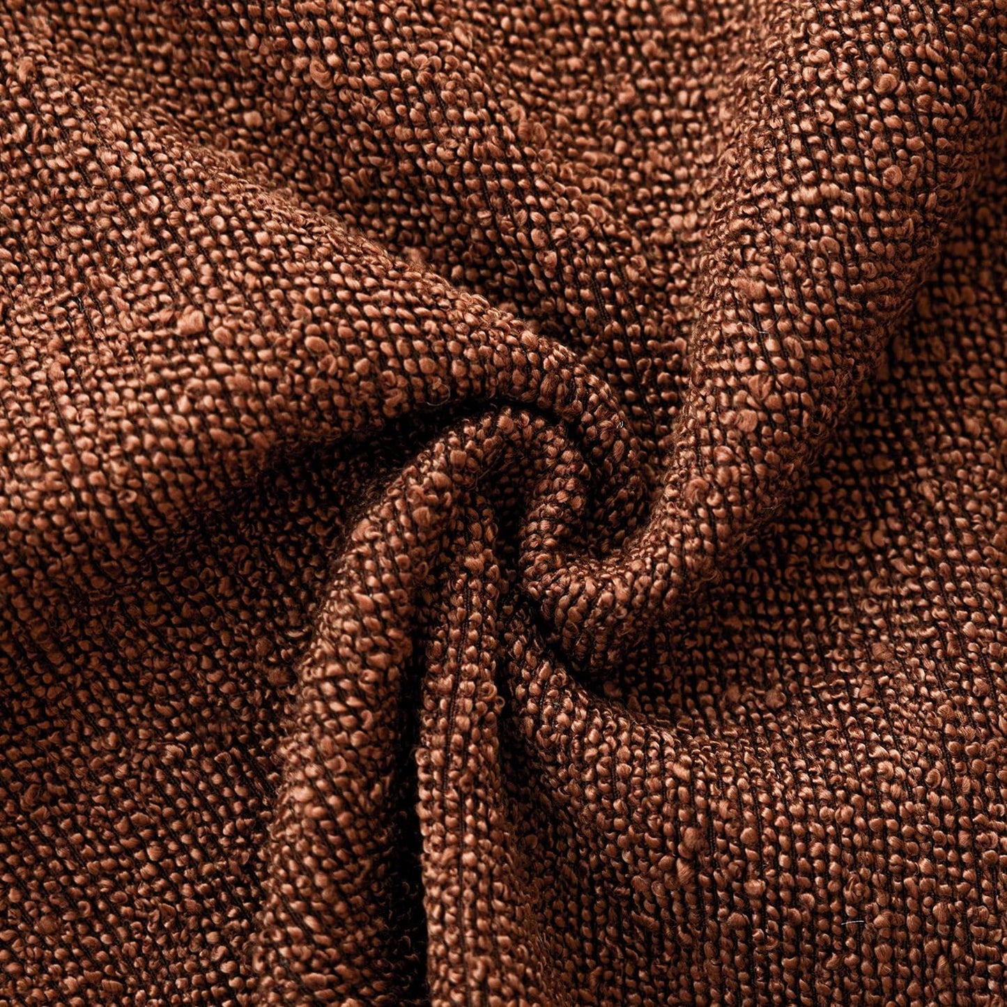 Foindtower Pack of 2 Textured Boucle Throw Pillow Covers Accent Solid Pillow Cases Cozy Soft Decorative Couch Cushion Case for Chair Sofa Bedroom Living Room Home Decor 18x18 Inch Red Taupe