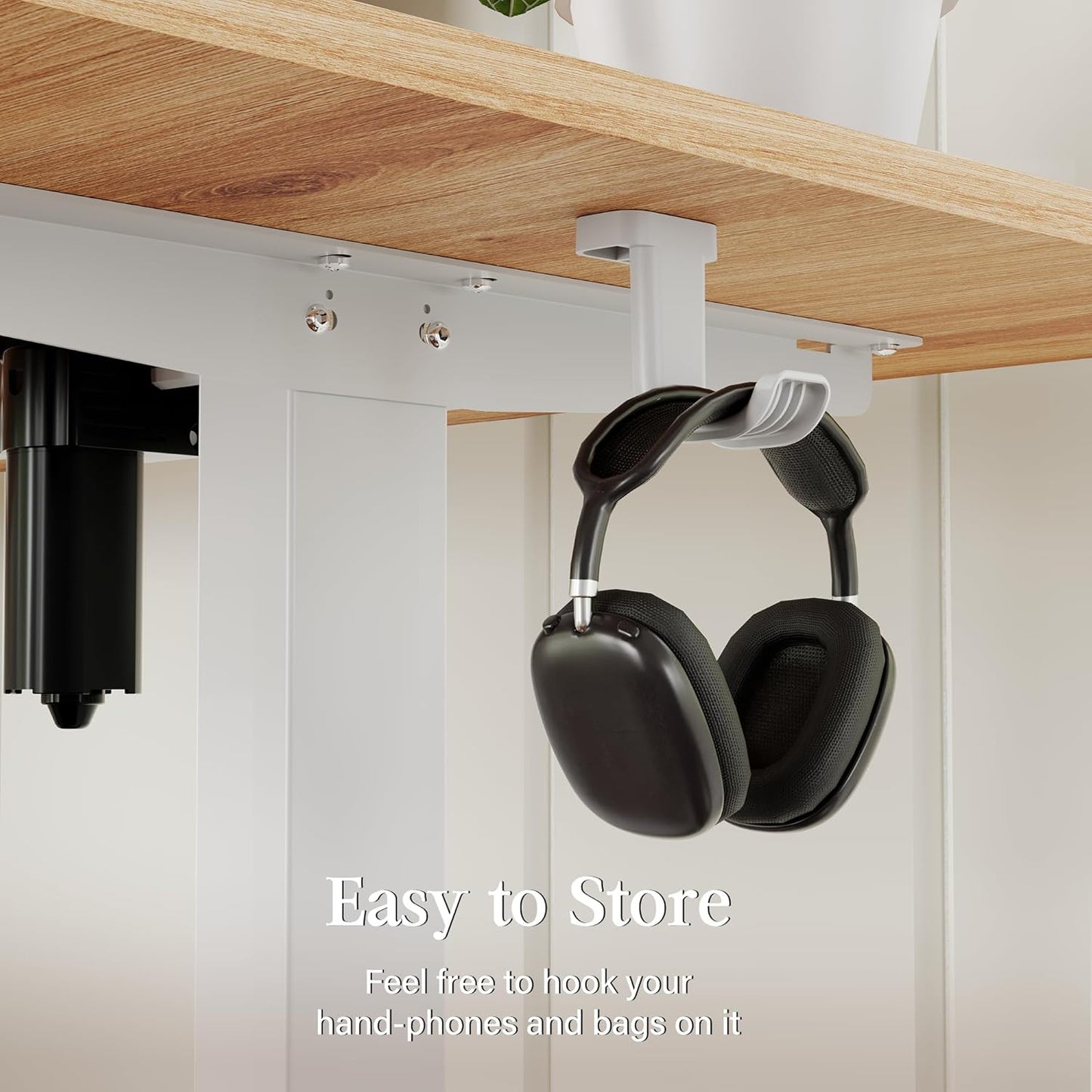 Monomi Electric Standing Desk, 71 x 31.5 inches Height Adjustable, Ergonomic Home Office Sit Stand Up Desk with Memory Preset Controller (Natural Top/White Frame)