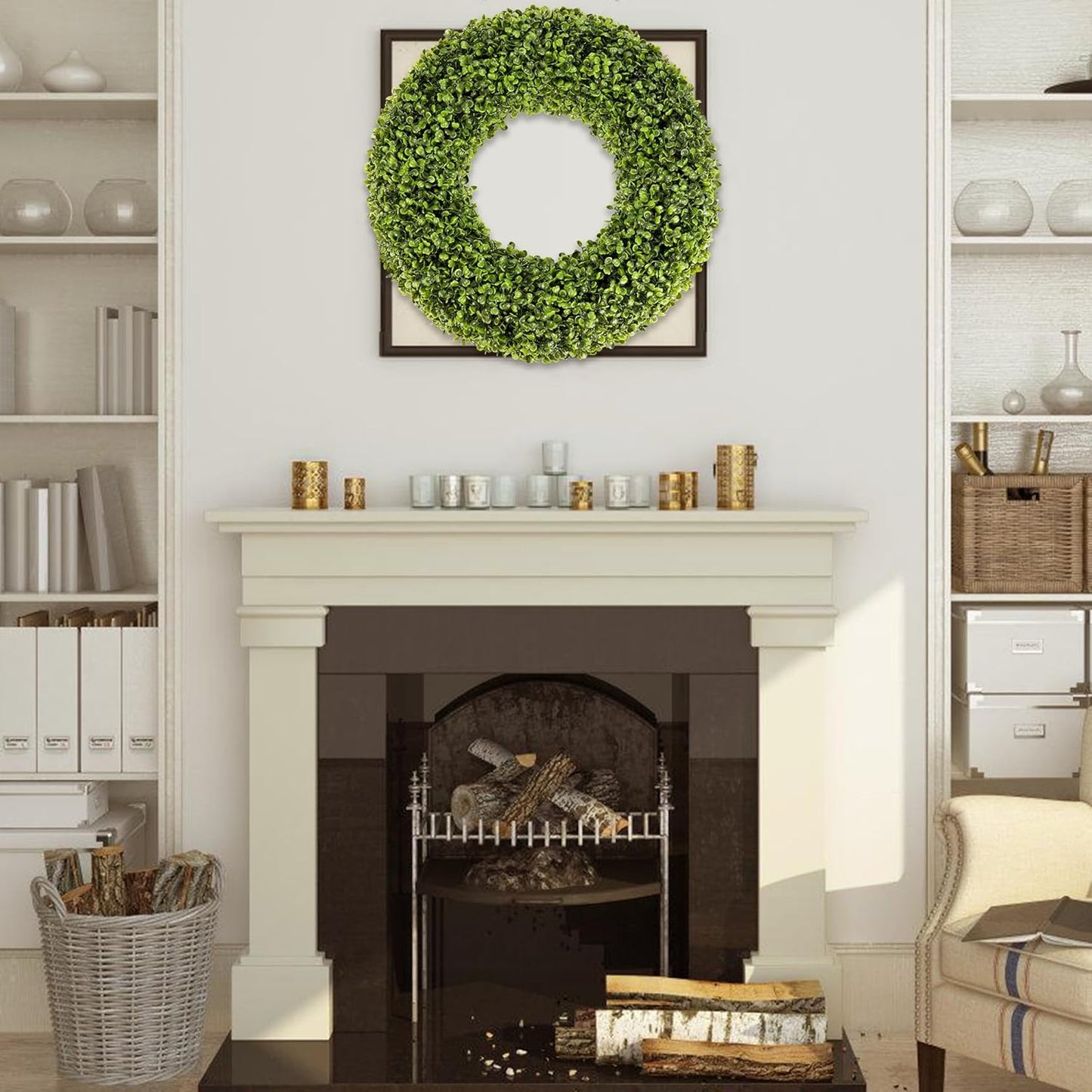 Boxwood Wreath - 20inch Outdoor/Indoor All Seasons Decor