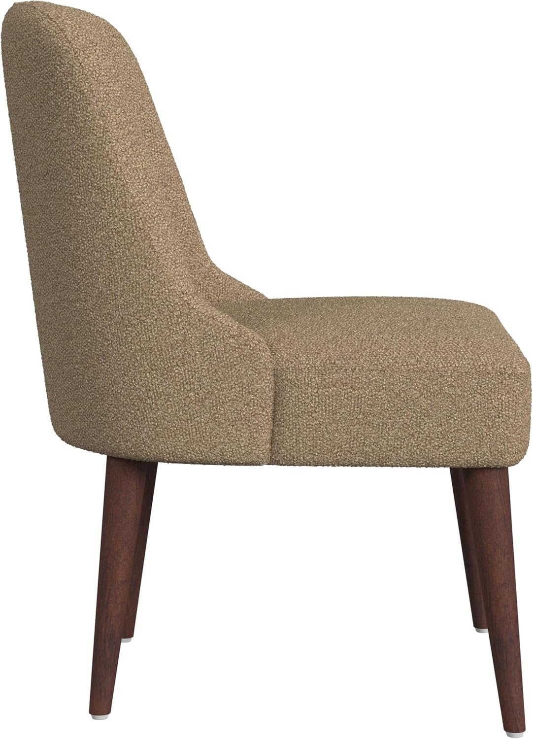 HomePop Home Decor | Upholstered Hemet Gayle Side Dining Chair | Decorative Home Furniture, Brown Boucle (Single Pack)