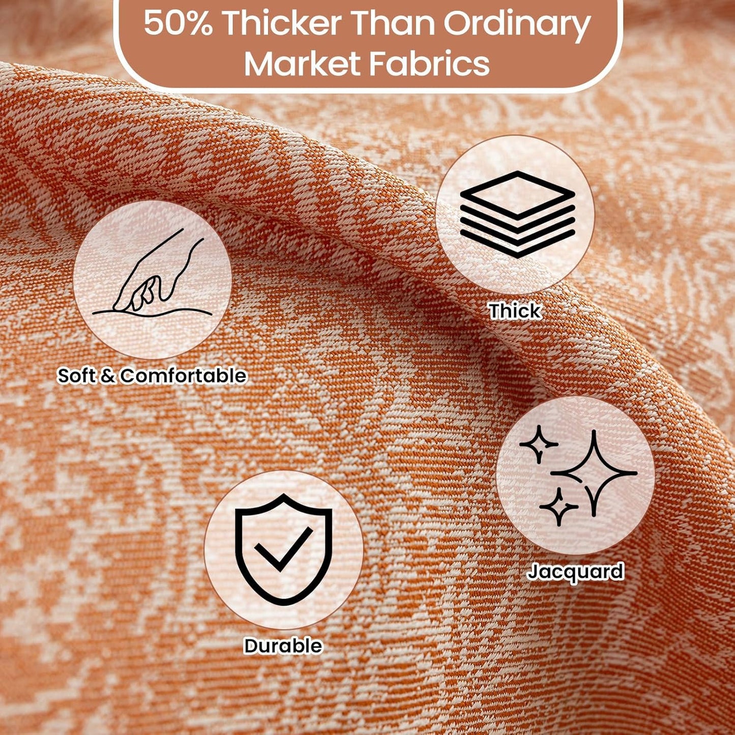 STACYPIK Boho Sofa Cover for Pets, Orange Geometric Couch Cover for 3 Cushion Sofa, Washable Dogs Protector for Living Room, Anti-Slip Sectional Covers for Loveseat with Tassel Throw Blanket-71X134IN