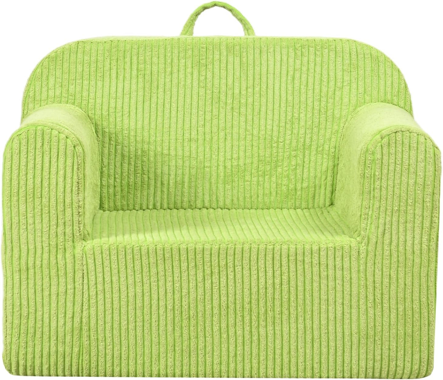 Kids Sofa, 2-in-1 Comfy Toddler Couch,Soft Sherpa Fold Out Toddler Chair for Boys and Girls (Green)