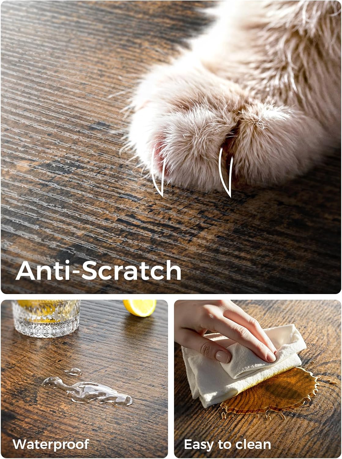 Casaottima 4-Tier Open Bookshelf and Bookcase, Floor Standing Display Storage Shelves for Living Room, Tall Book Shelf for Bedroom, Home Office, Dining Room, Vintage