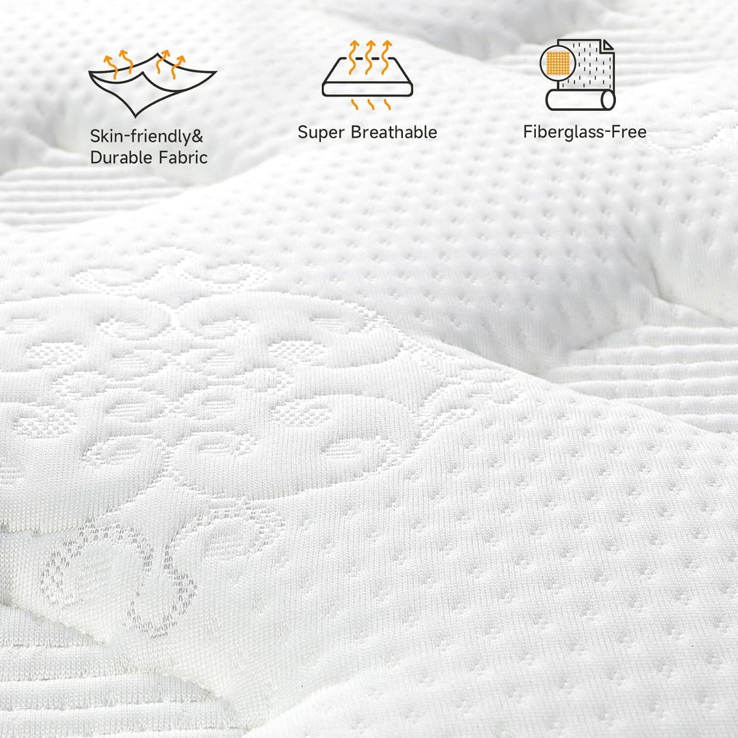 Vesgantti Twin Mattress, 10 Inch Innerspring Hybrid Single Bed Mattress in a Box with Breathable Foam and Pocket Spring, Ergonomic Design, Medium Firm Feel