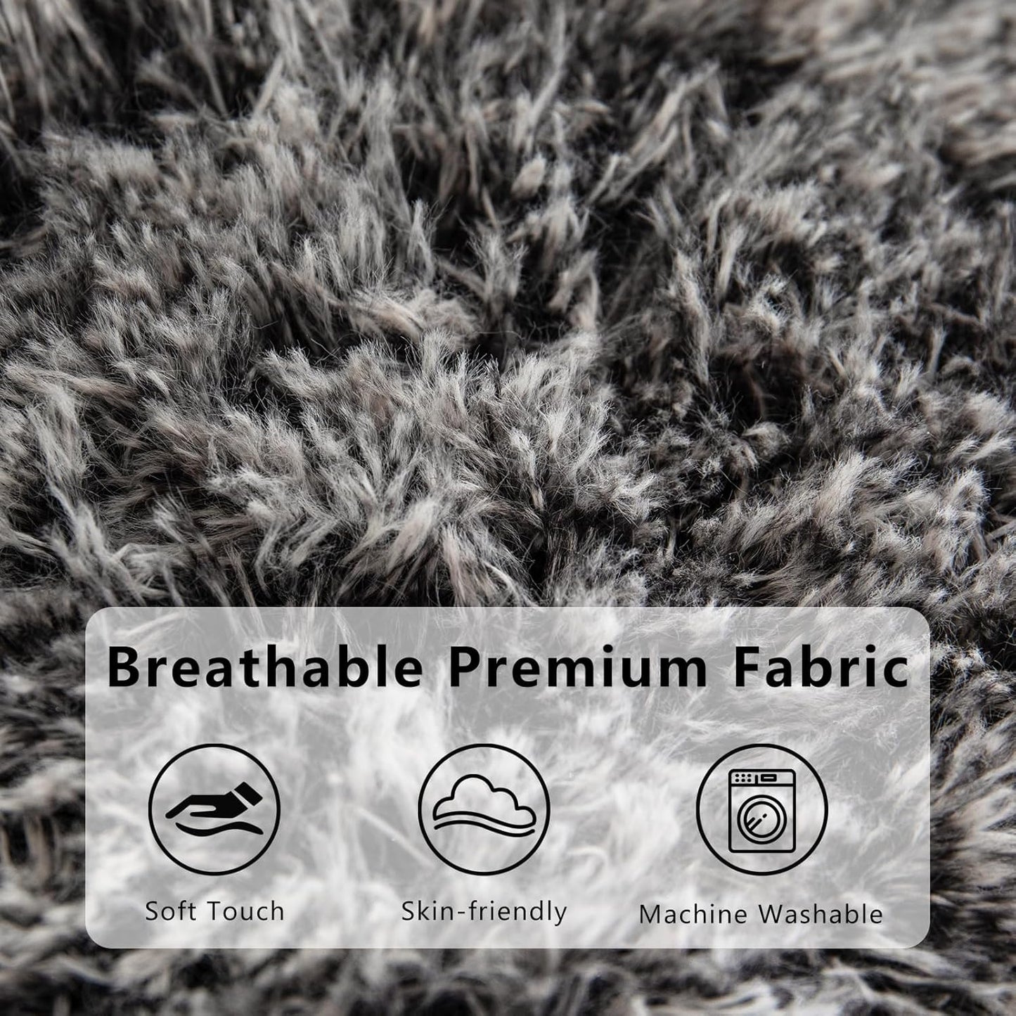 BYBYME Giant Bean Bag Chair, Faux Fur Bean Bag Couch with Filler Large Living Room Bean Bag Chairs for Adults, Big Lazy Sofa Accent Chair with Pocket Floor Chair