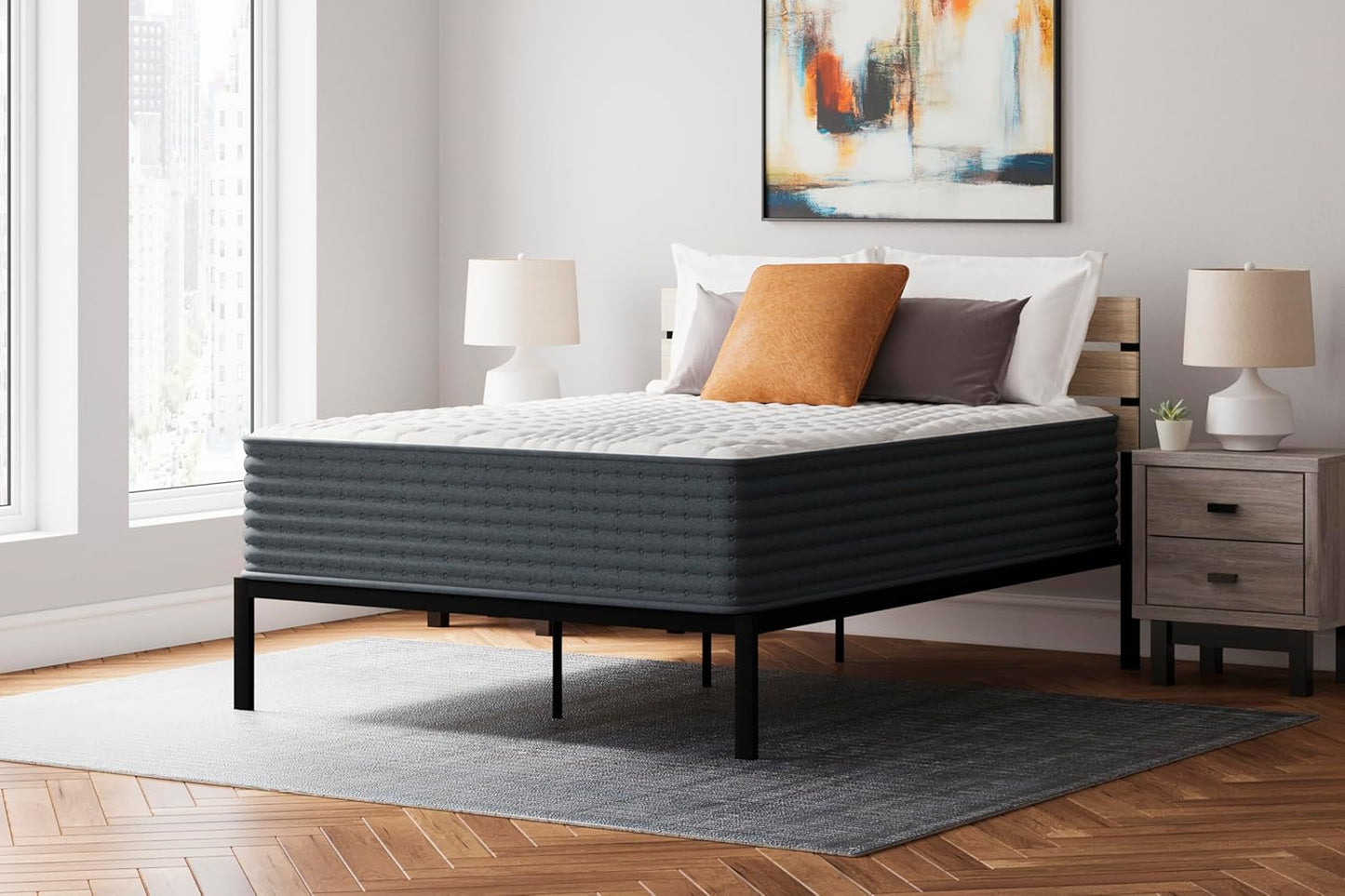 Signature Design by Ashley Hybrid 1400 14 Inch Extra Plush Gel Memory Foam Mattress with Edge Support for Pressure Relief, California King, Fiberglass Free, Mattress in A Box