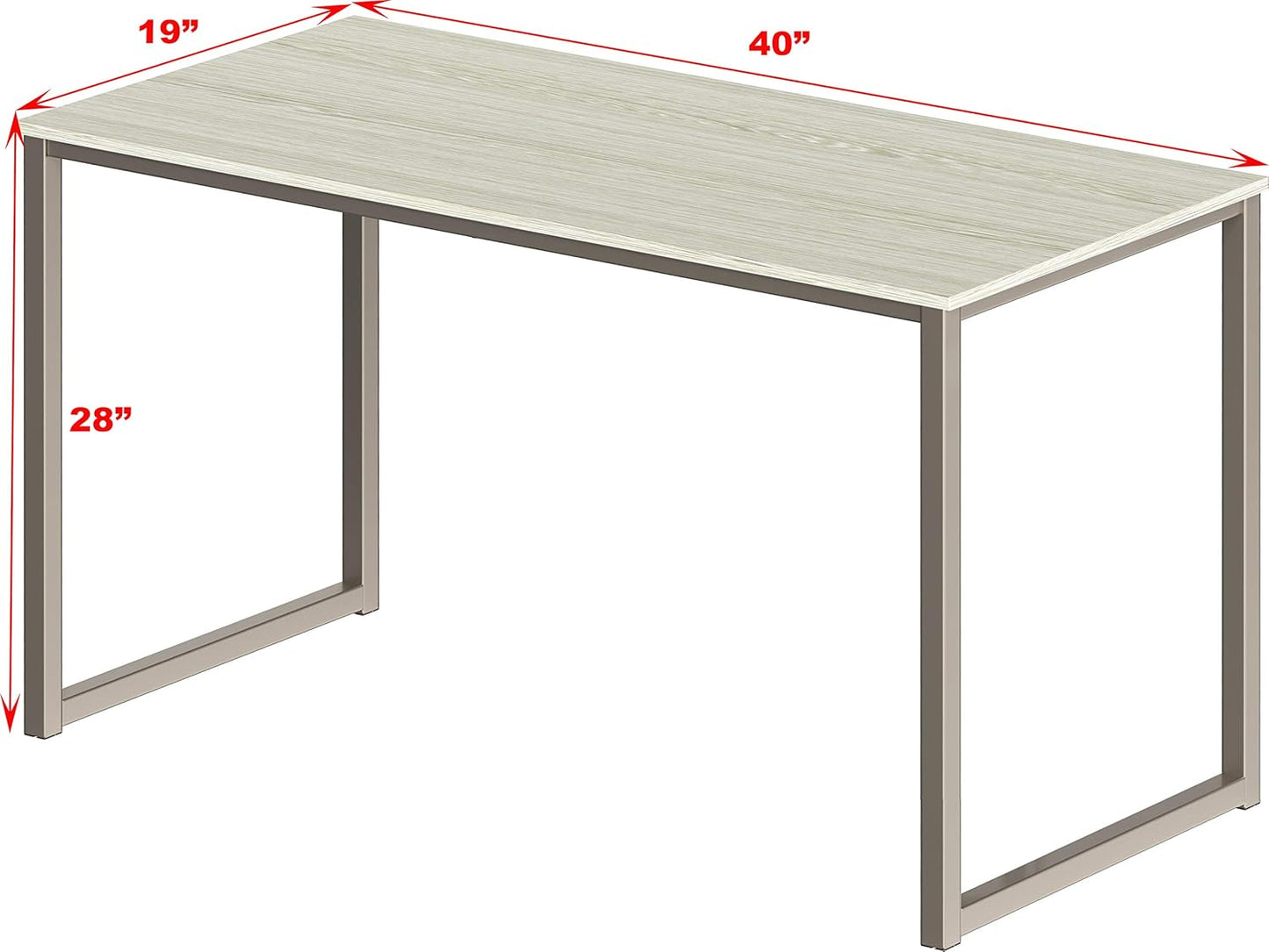 SHW Mission 40-Inch Home Office Computer Desk, Maple