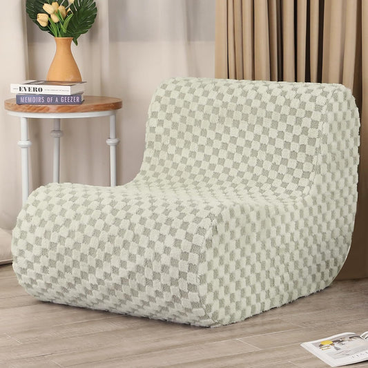 Bean Bag Chairs for Adults, Comfy Floor Sofa with Memory Foam, Giant Bean Bag Couch for Living Room Bedroom Dorm Office, Green