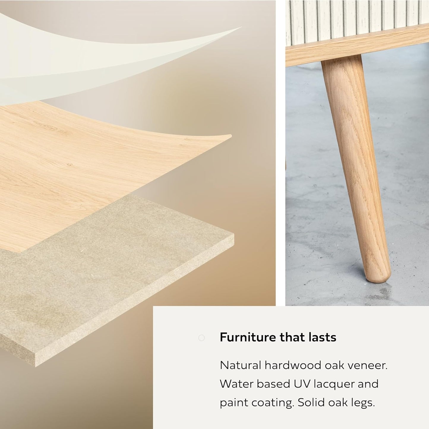 WERMO 53'' White Cabinet with Doors and Shelves - Credenza, Modern Media Console Table with Storage, White Sideboard Storage Accent Buffet Cabinet for Living Room, Office, Entryway and Bedroom (Oak)