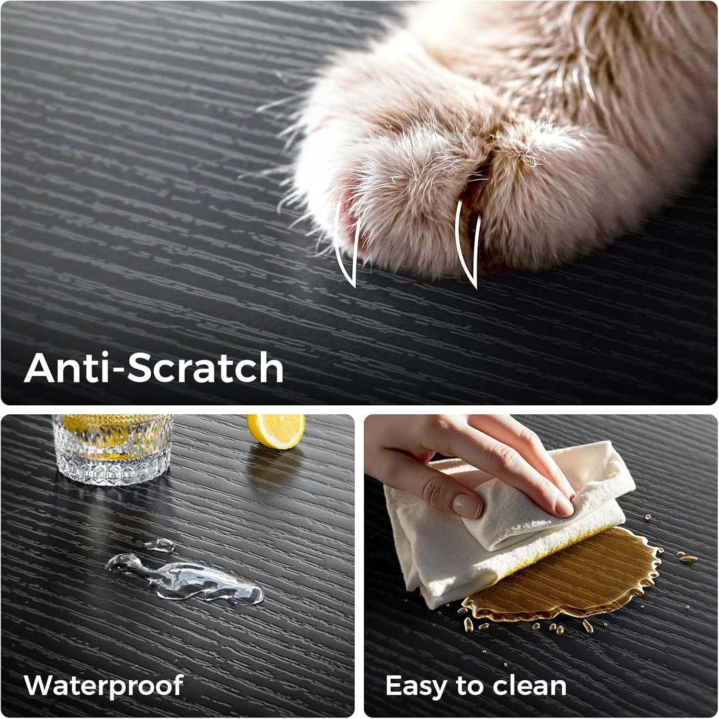 Casaottima Corner Bookshelf 5 Tier, 57 Inches Reversible Book Shelf for Living Room, Industrial Wooden Bookcase with Open Shelves and Metal Frame for Bedroom, Home Office, Kitchen, Black