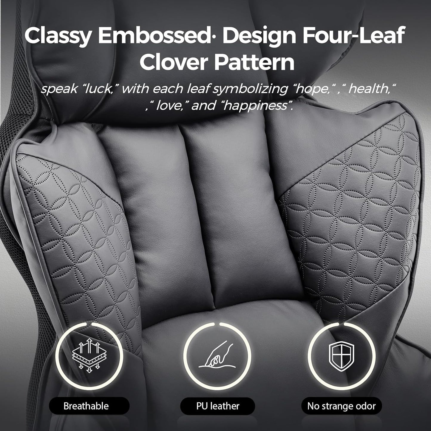 GTRACING Big and Tall Gaming Chair 400lbs Heavy Duty Office Chair with Foot Rest & Ergonomic Pocket Spring Lumbar Support, High Back 3D Saddle Shaped Cushion for Back Pain Relief, Grey