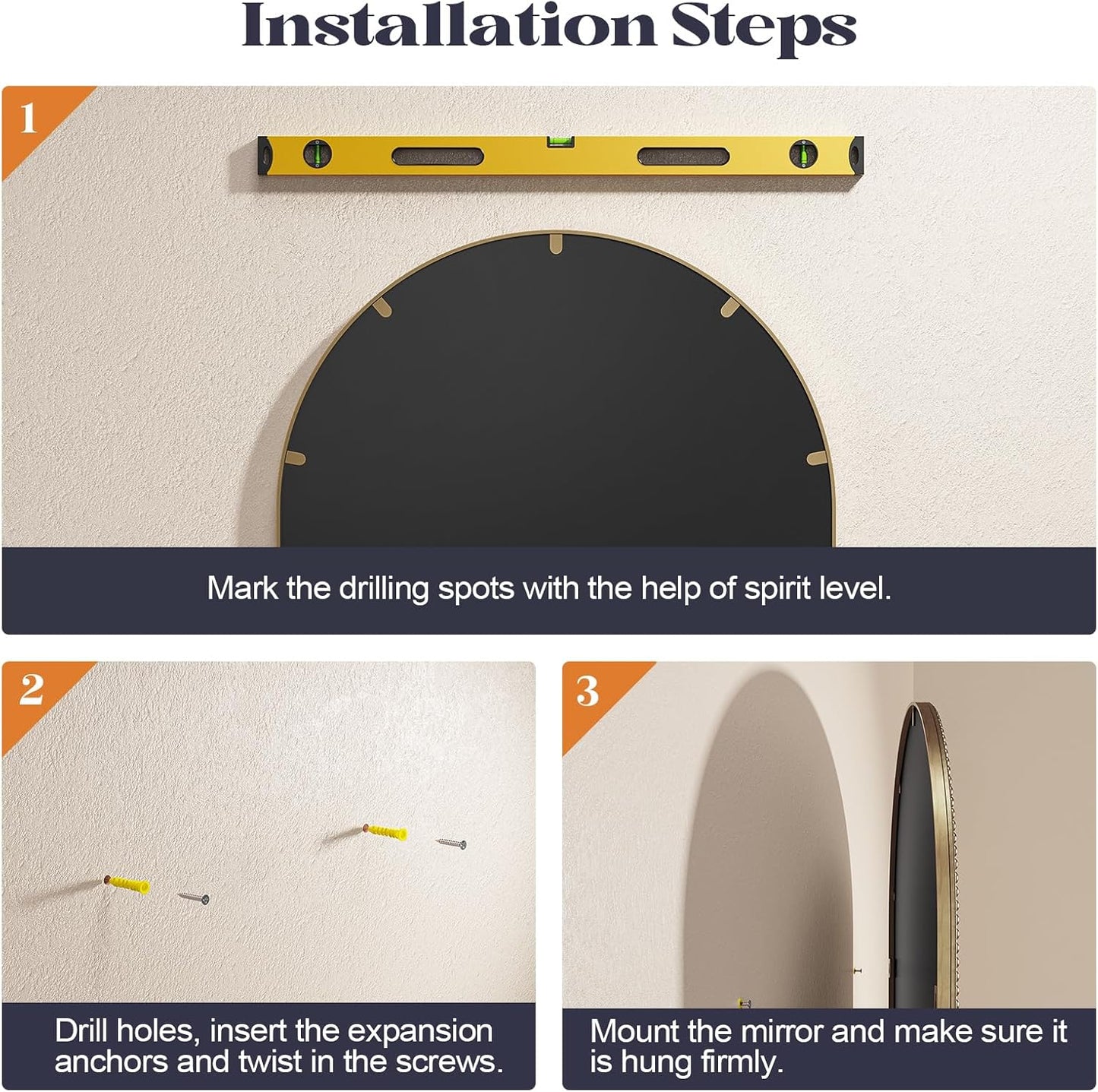 Beaded Arched Mirror for Wall, 30"x40" Gold Arch Brass Bathroom Mirrors, Champagne Bronze Vintage Metal Frame Decorative Mirror for Mantle,Bedroom Dressing Room Entryway Fireplace