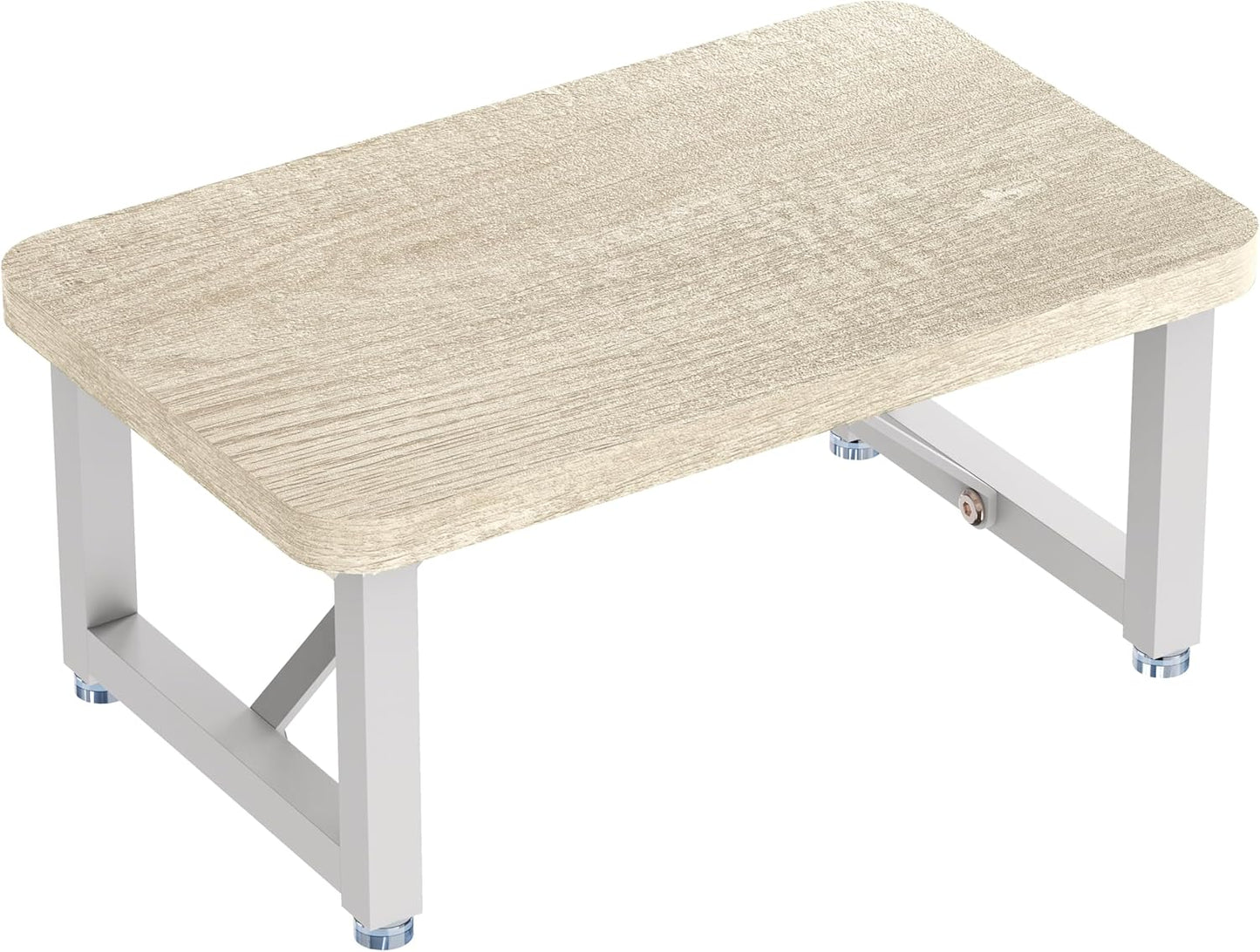 One Step Stool, Wooden Foot Stool for Adults, Heavy Duty Small Stepping Stool for High Bed, Kitchen Counter, Natural