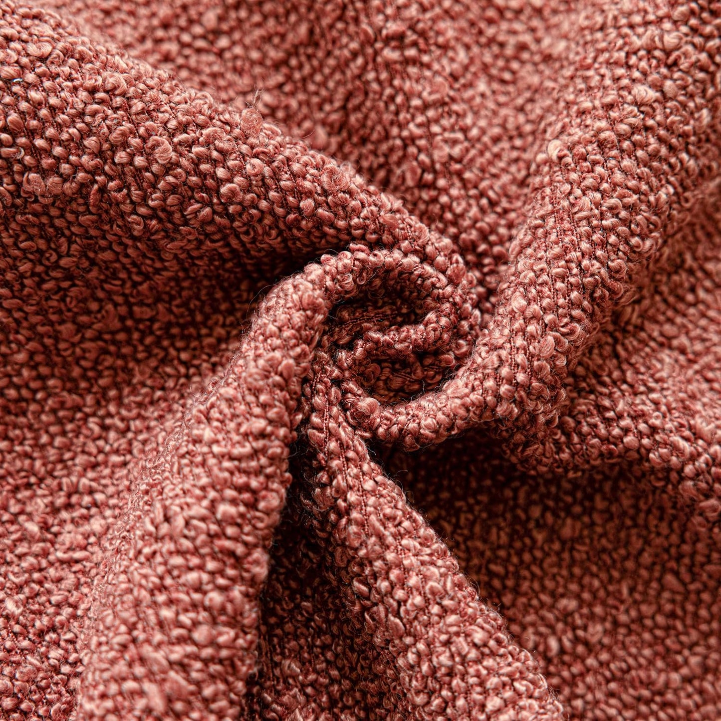 Foindtower Pack of 2 Textured Boucle Throw Pillow Covers Accent Solid Decorative Pillow Cases Cozy Woven Couch Cushion Case for Sofa Bedroom Living Room Home Decor 20x20 Inch Orange Rust Red