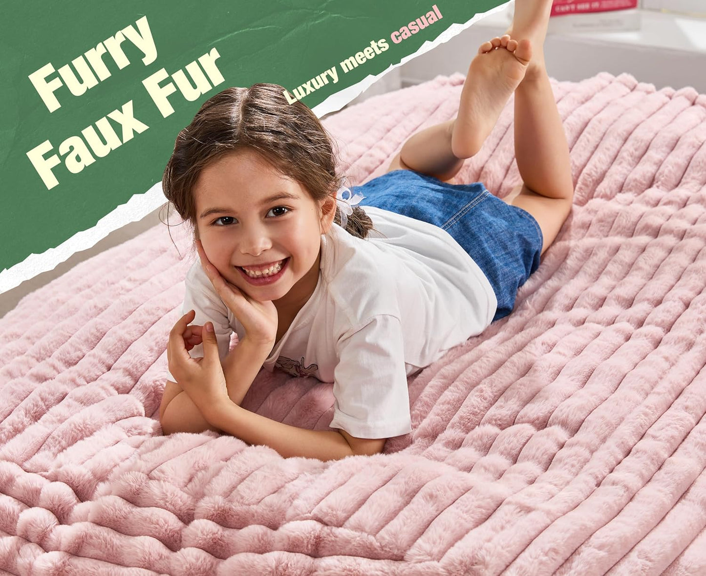 Hobestluk 6FT Bean Bag Chairs Adult Bean Bag with Portable Handle Comfy Large Bean Bag Lounge Chair with Removable Cover for Living Room Bedroom (Stripe Pink, 6FT)