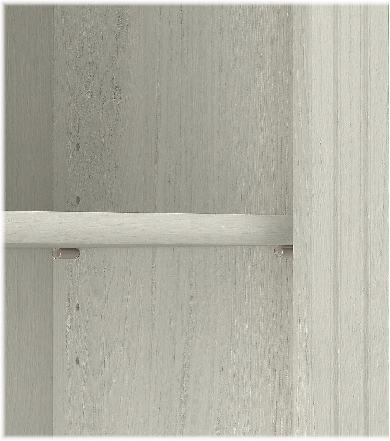 Bush Furniture Saratoga Tall 5 Shelf Bookcase in Linen White Oak, Home Office Organizer, Vertical Storage Solution for Books and Office Supplies, Tall Bookshelf