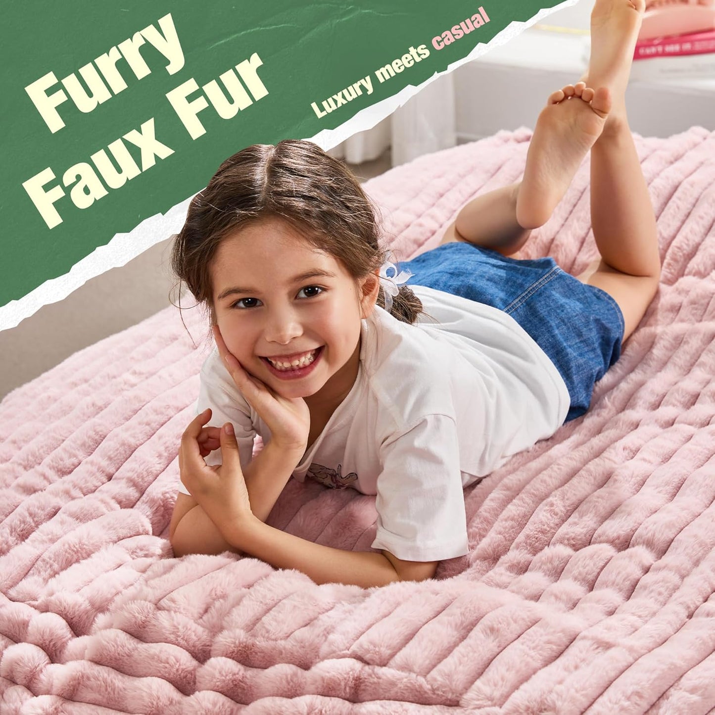 Hobestluk 3FT Bean Bag Chairs Adult Bean Bag with Portable Handle Comfy Large Bean Bag Chair with Removable Cover for Living Room Bedroom or Reading Nook (Stripe Pink, 3FT)