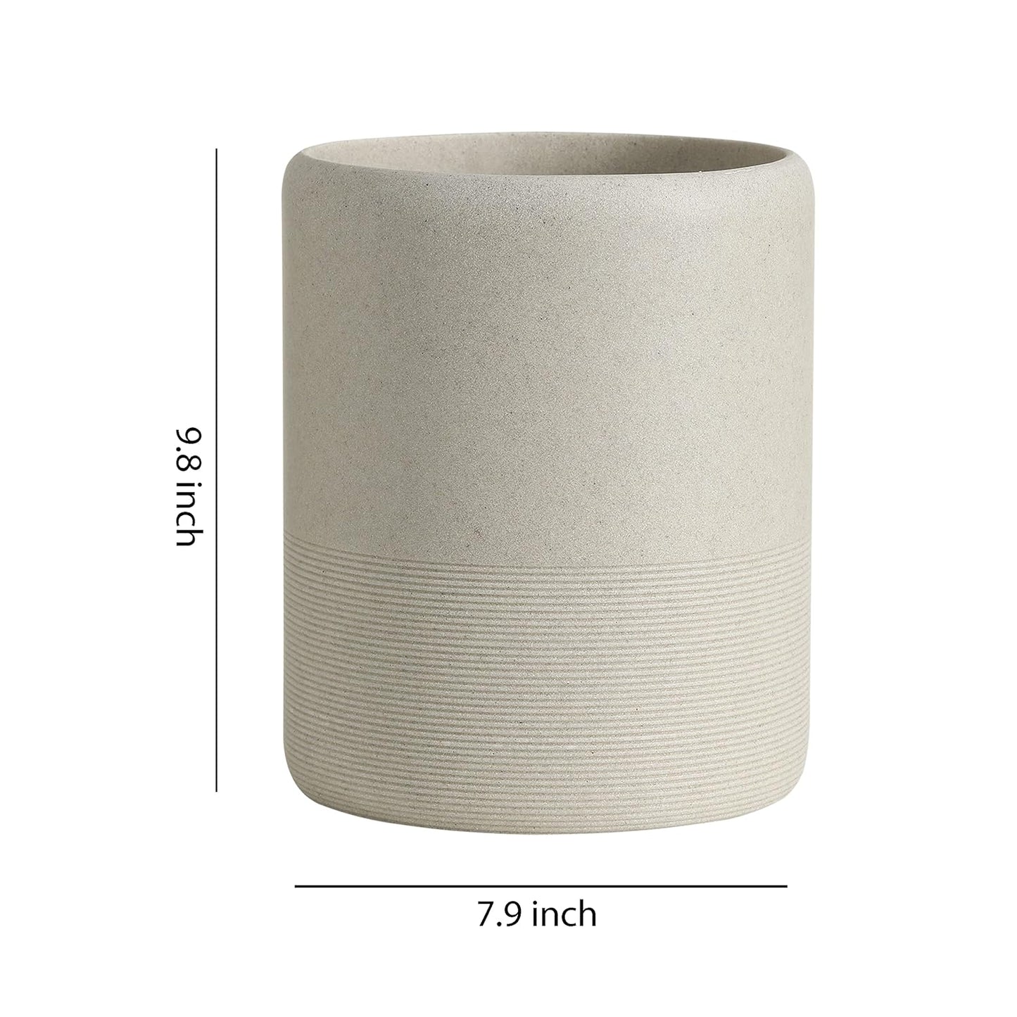 Hight Quality Polyresin Wastebasket, Garbage Receptacle Bin for Bathrooms, Powder Rooms, Kitchens, Home Offices