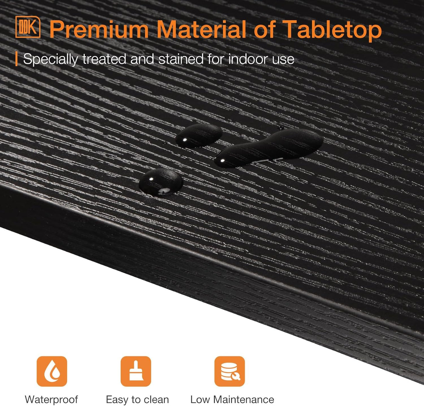 ODK 71 Inch Bar Table, Bar Height Pub Table, Counter Height Bar Table, Rectangular High Top Kitchen & Dining Counter Tables with Sturdy Legs & Easy-to-Clean Top, Black