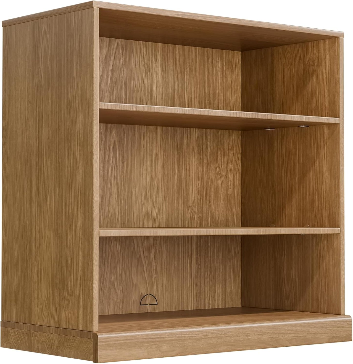 31" Wooden Book Shelf, 2 Shelf Bookcase, Modern Bookshelf with Adjustable Shelf for Home Office, Study Room, Oak