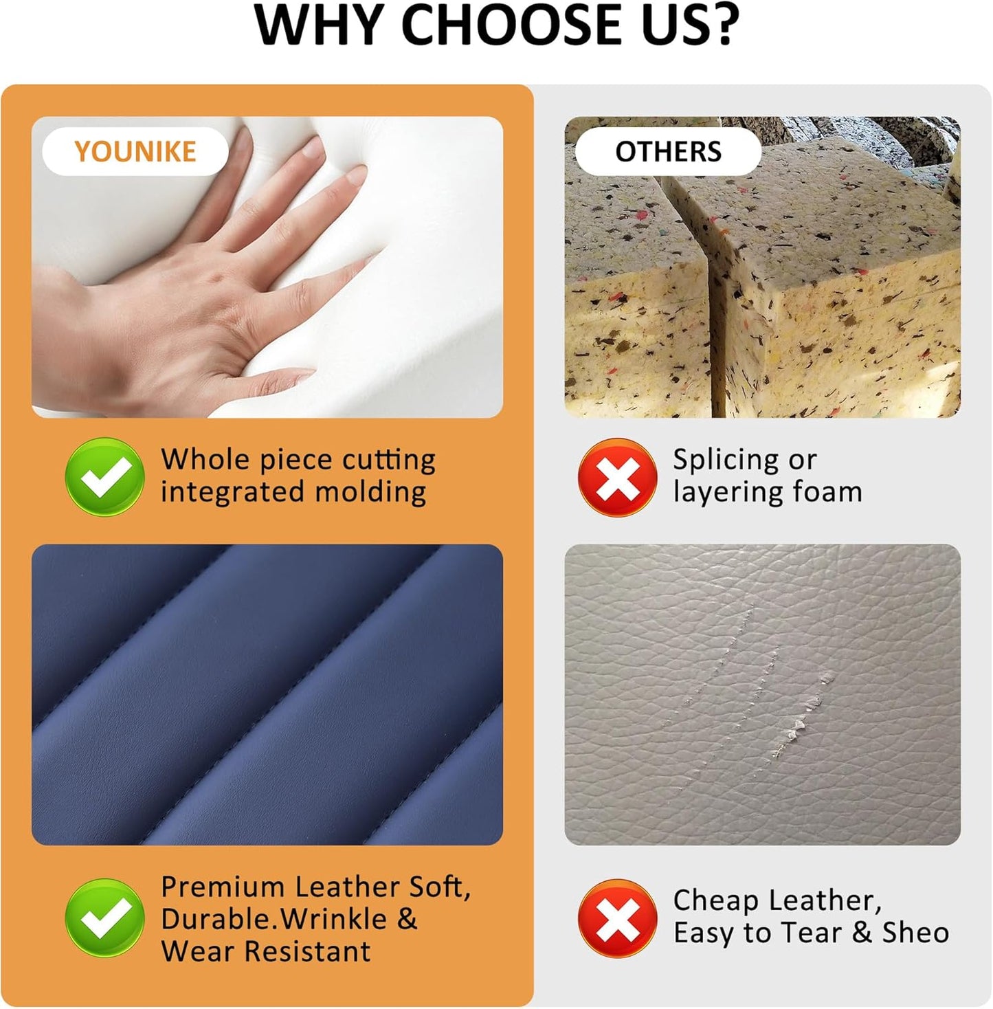 YOUNIKE Armless Home Office Desk Chair with Wheels Compact Comfy Vanity Chair with Adjustable Back Modern Small Leather Upholstered Rolling Swivel Cute Copmuter Task Chair No Arms Ergonomic Navy Blue