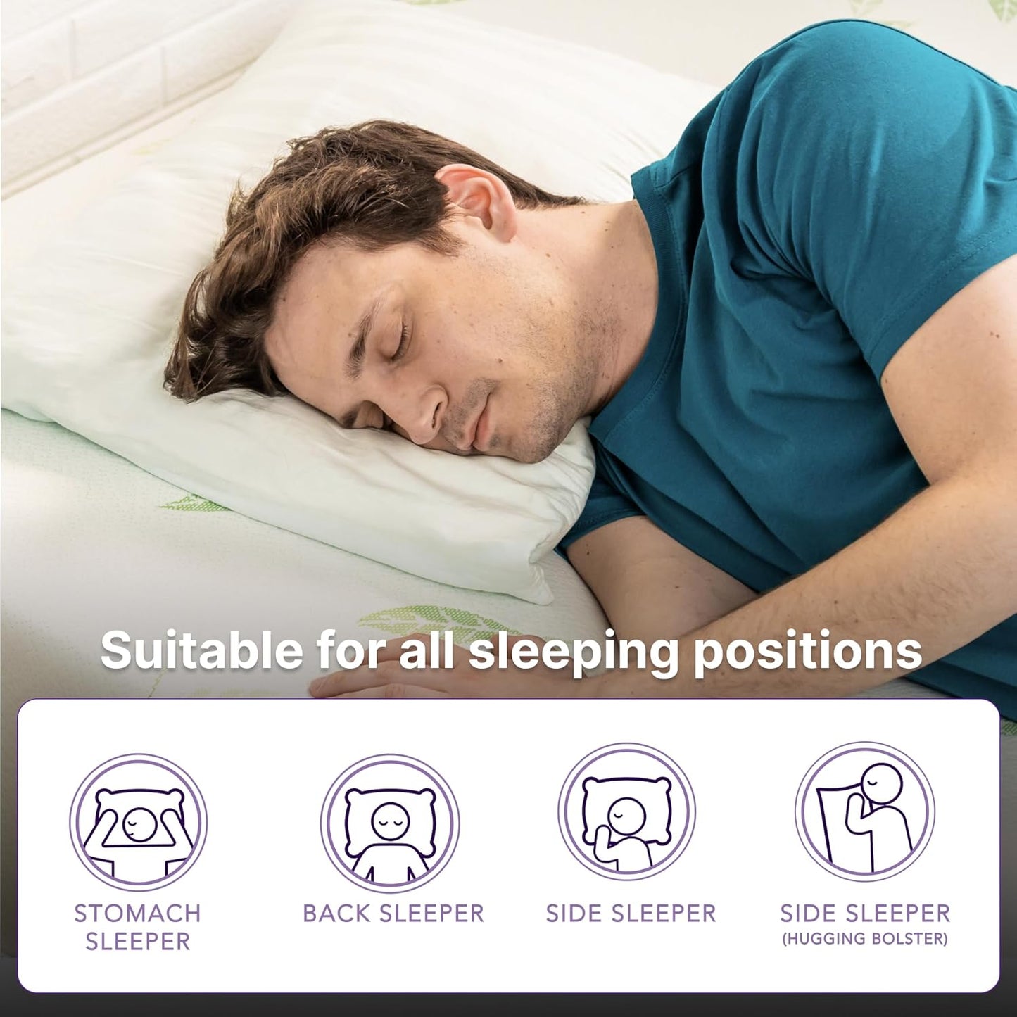 NapQueen Twin Size, 8 Inch Anula Green Tea Infused Memory Foam Mattress, Bed in a Box, CertiPUR-US Certified Mattress