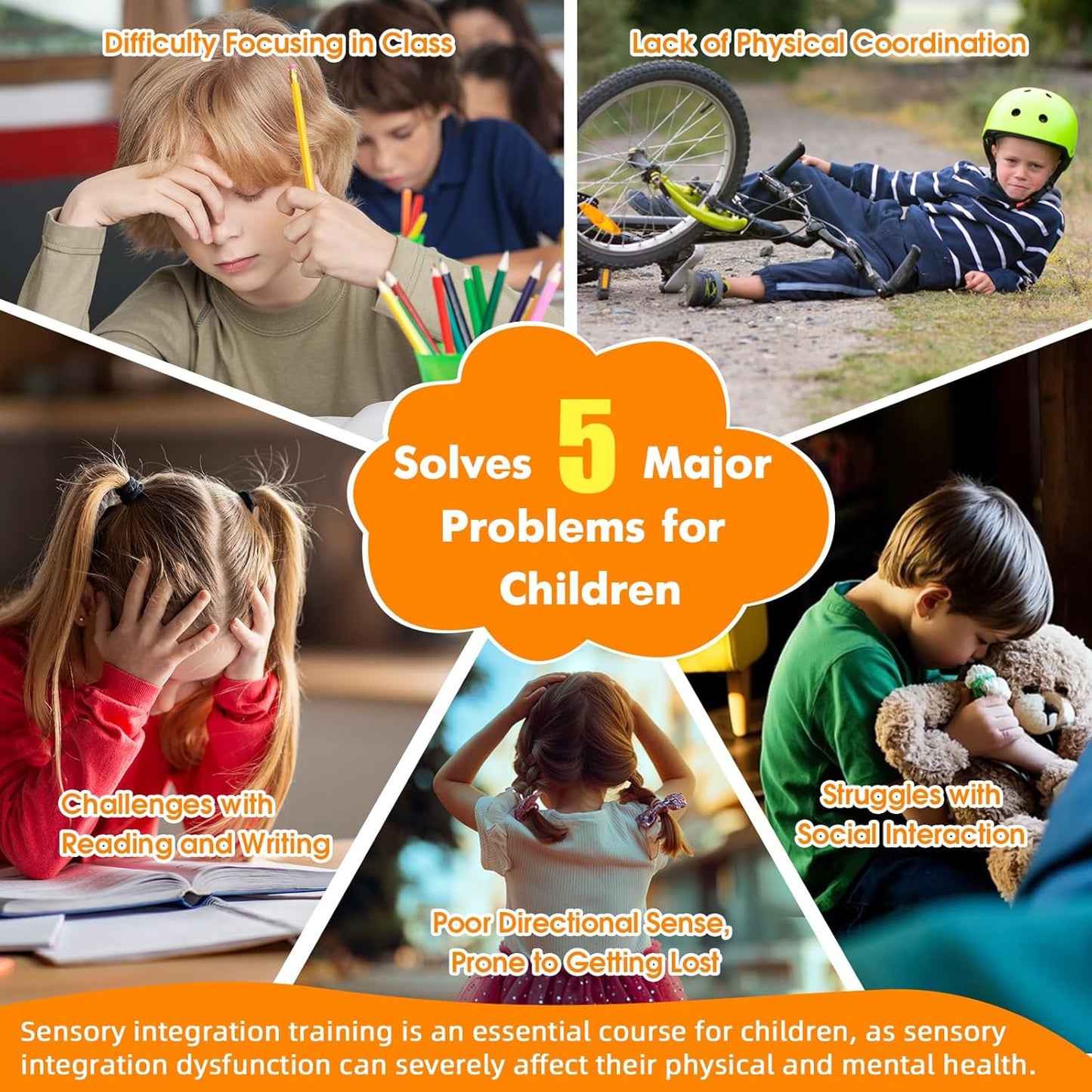 Sensory Spinning Chair for Autistic Kids, Training Body Coordination Sit and Spin Sensory Toys for Kids, ADHD Autism Sensory Products Toys, Swivel Chair for Kid Toddlers Toy